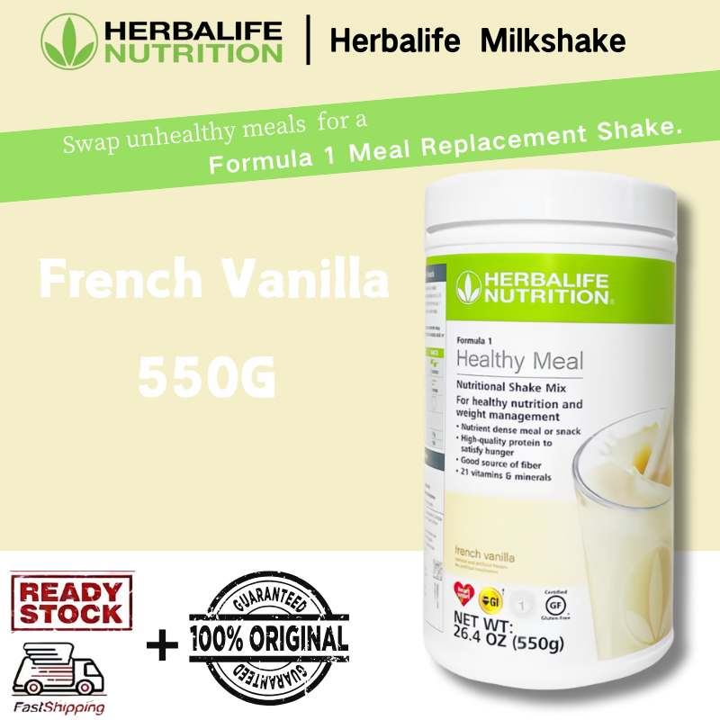 

Shake Herba - French Vanilla Shake 550g + Free spoon with purchase (Halal, Exp 2027)-Bisa COD