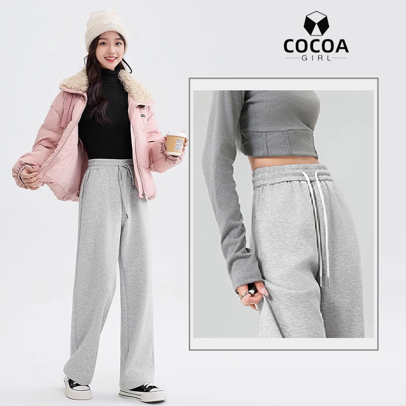 QH Celana training wanita korea celana olahraga wanita panjang celana joging wanita Versi Korea dari