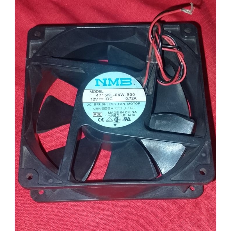 kipas 12x12cm 12V( 0.72A/0.70A) T3.5cm bekas copotan