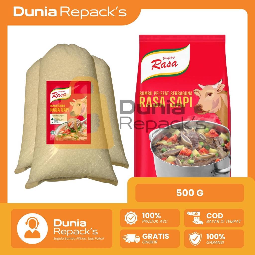 

Kaldu Sapi Penyedap Rasa Repack Kemasan 500g/1kg Asli Original 100% Murni Tanpa Campuran