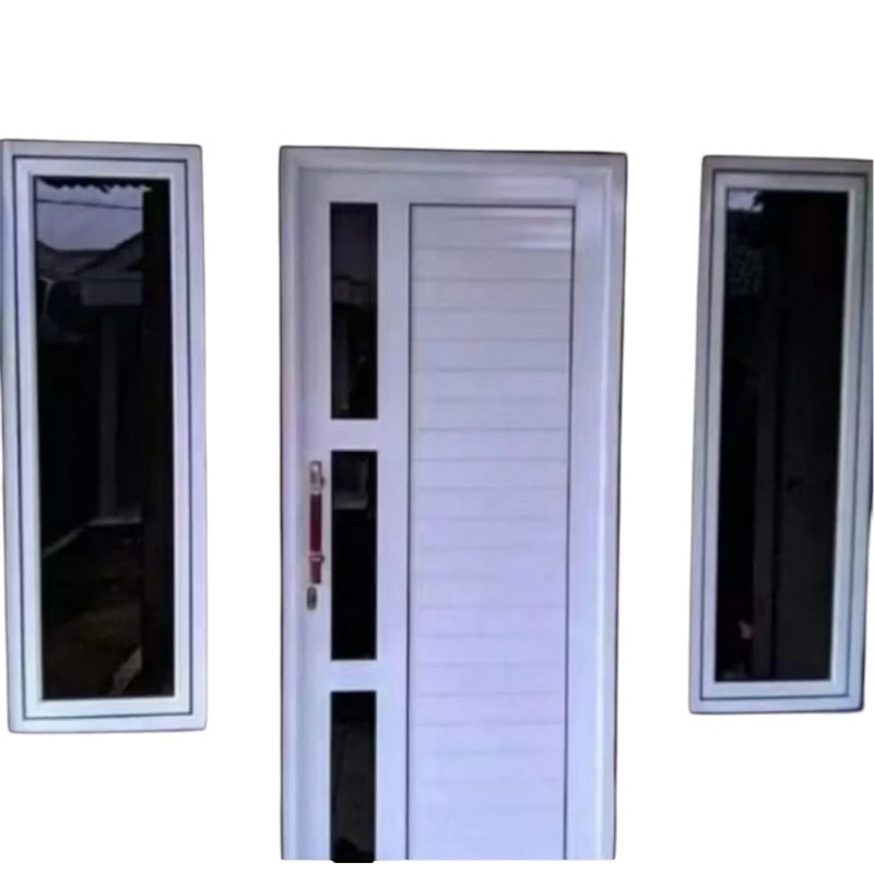 1 set pintu spanrel + kusen 3in UK T200xL80cm di + 2 jendela kanan dan kiri UK T140x50cm
