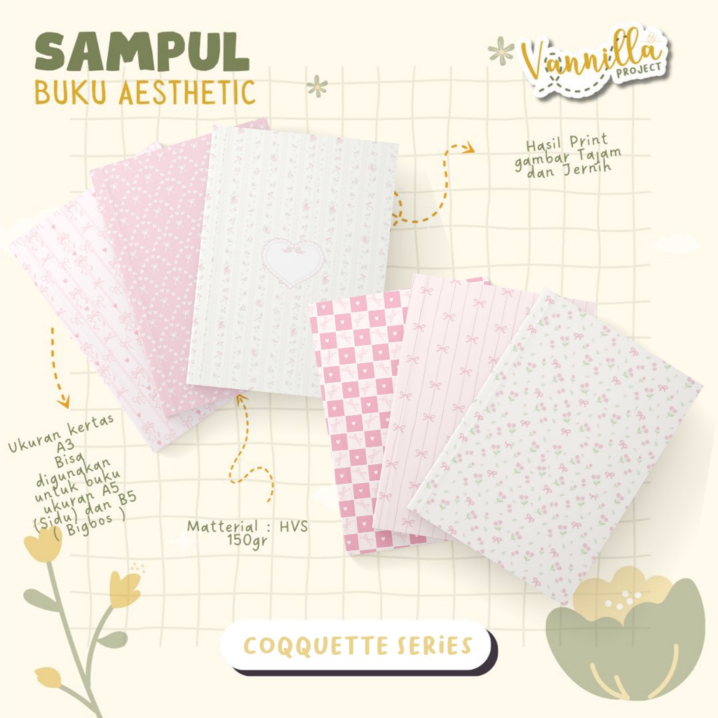 

8 Lembar Sampul Buku Aesthetic A5 & B5
