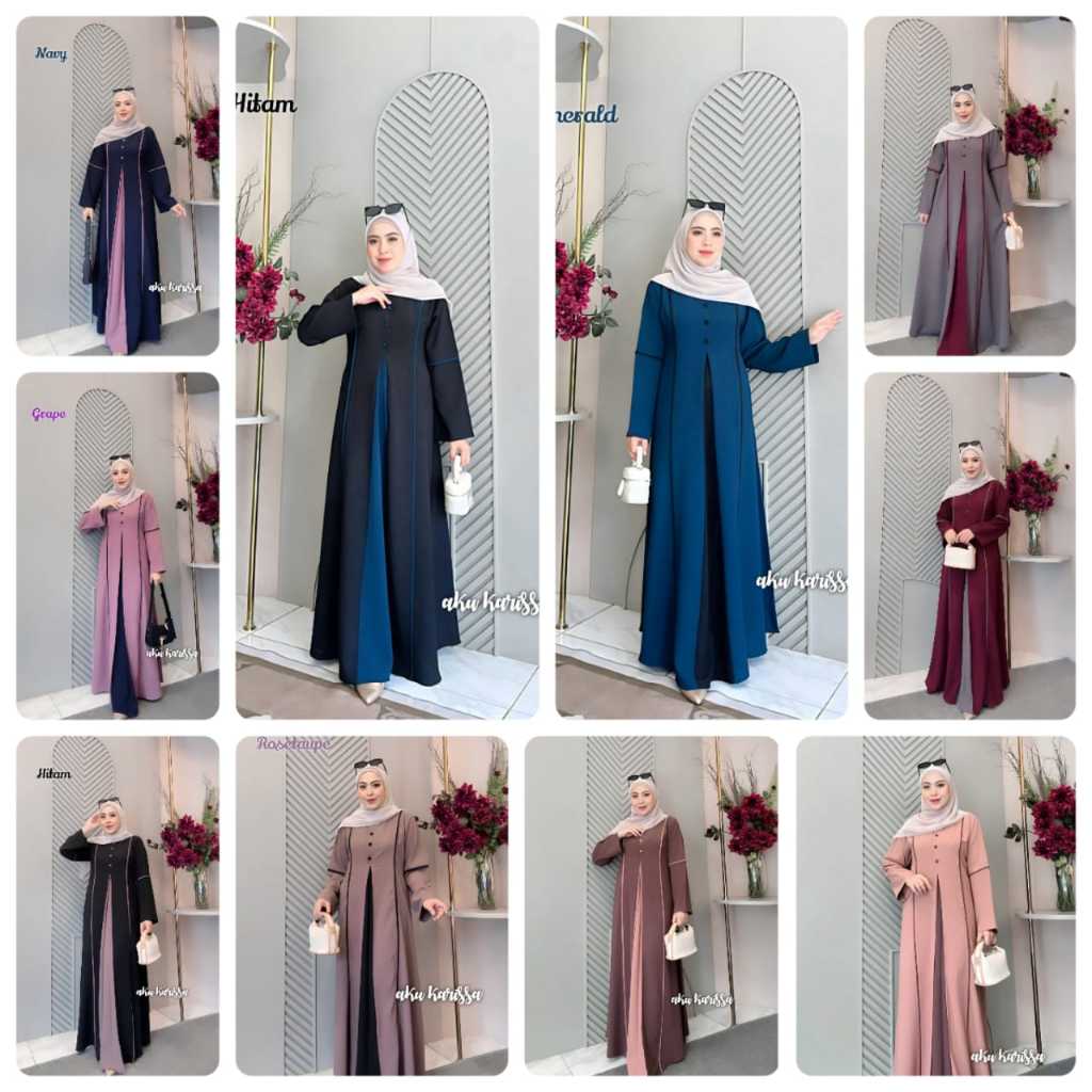 HANIA ABAYA BY KARISSA DRESS BAHAN SABRINA TERLARIS 2025 ABAYA MODERN FASHION MUSLIM