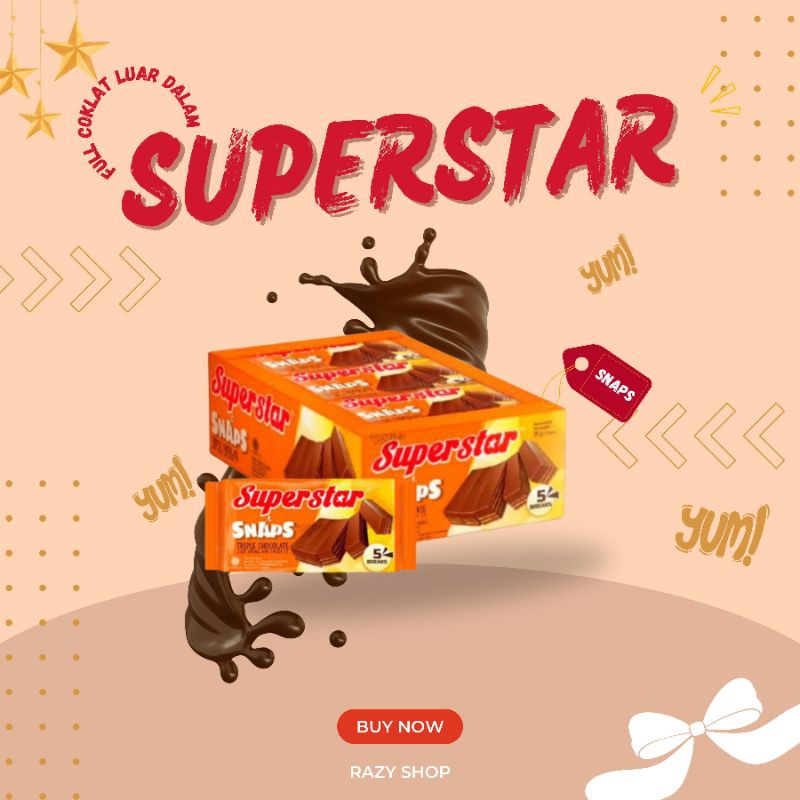 

Superstar snap tripel chocolate 1 box 12pcs