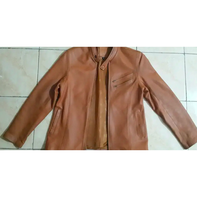 Jaket Kulit Wanita Karya Pahala Magetan ori leather preloved size xxl