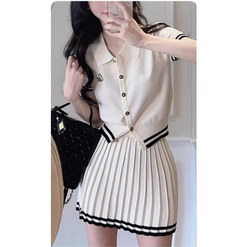 QUINNY-SETELAN WANITA TERBARU-SET ATASAN DAN ROK-SETELAN IMPORT-SET BANGKOK