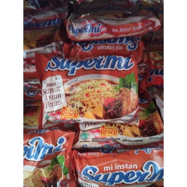 SUPERMIE RASA SEMUR AYAM PEDAS PAKET 5PCS GRATIS 1PCS