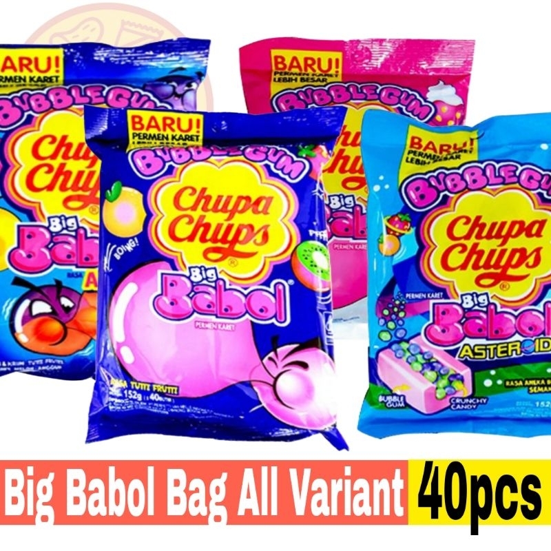 

Permen Karet Big Babol All Variant Bag isi 40pcs Tutti Frutti / Aneka Buah / Asteroid / Strawberry Cream