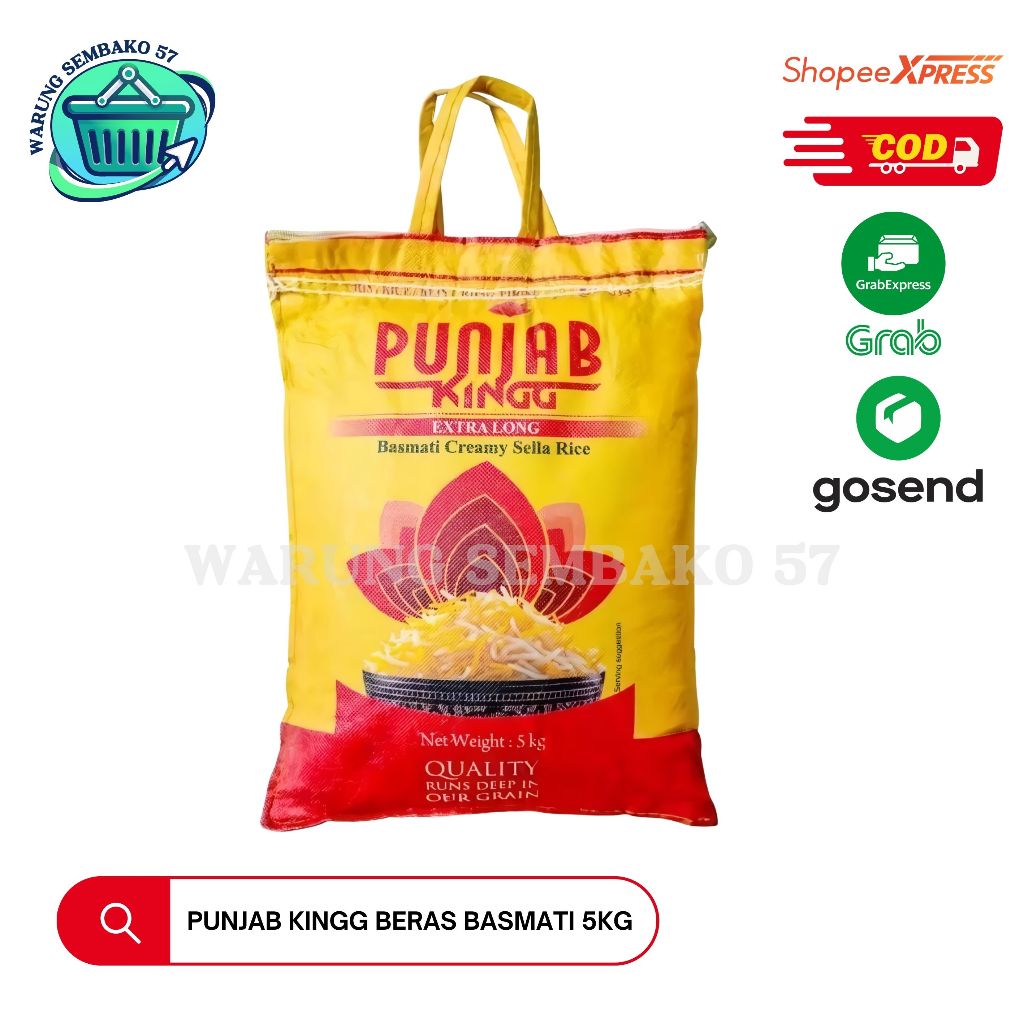 

Punjab Kingg Beras Basmati 5kg Beras Basmati | Beras India