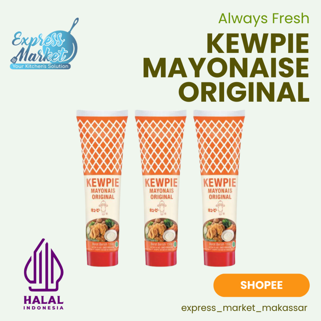 

Kewpie Halal Mayonais Mayonaise Original Kemasan 150gr