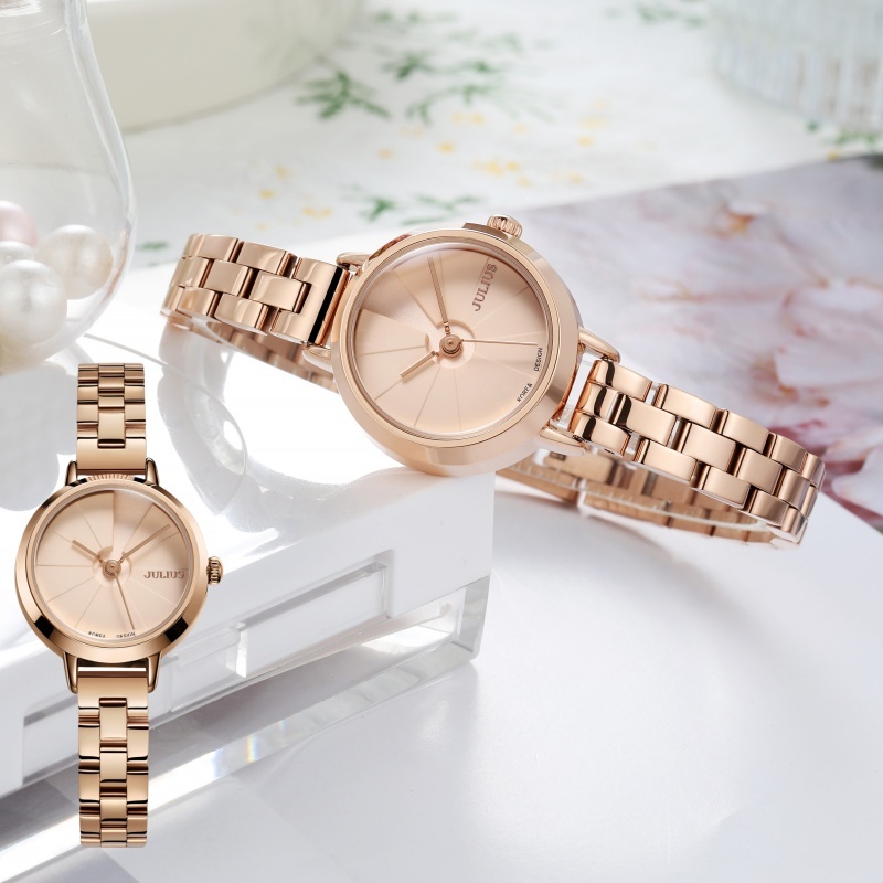 Jam tangan wanita Julius anti air JA-979 strap logam, edisi terbatas
