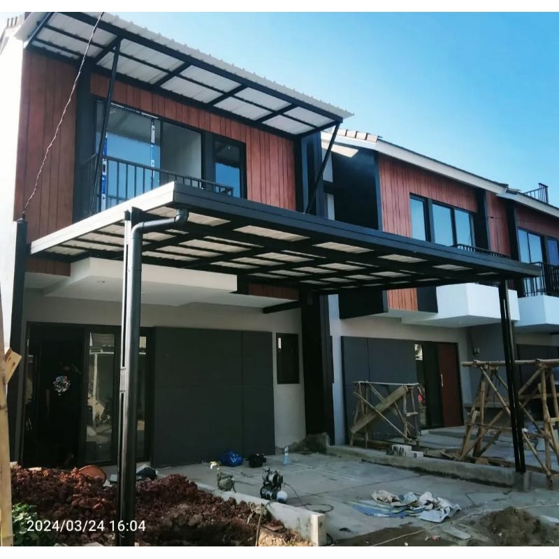 pasang kanopi alderon single layer