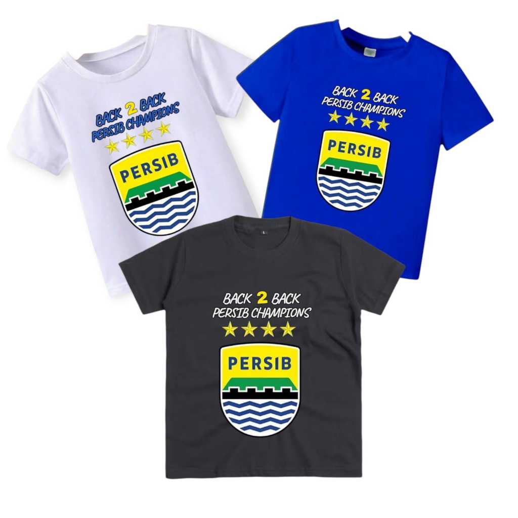 Kaos persib Back 2 back championship persib juara Anak 1-13tahun