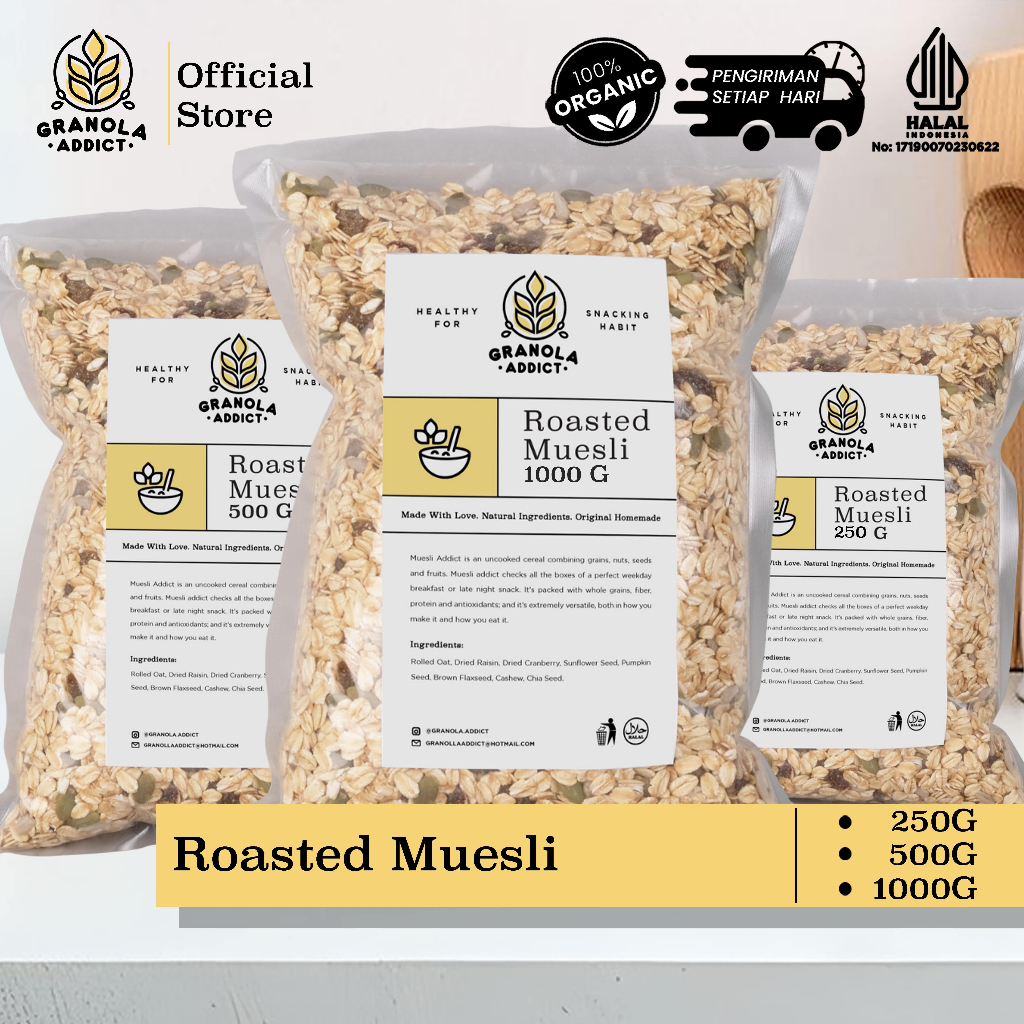 

Granola Addict - Roasted Muesli Fruit & Seed 250G, 500G, 1000G