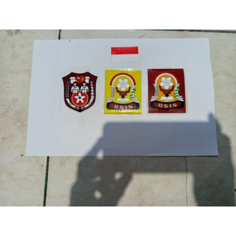 lambang SD/SMP/SMA Badge Bet Saku Sekolah Logo Sablon Setrika DTF Logo Emblem Bet Sekolah TK SD SMP 