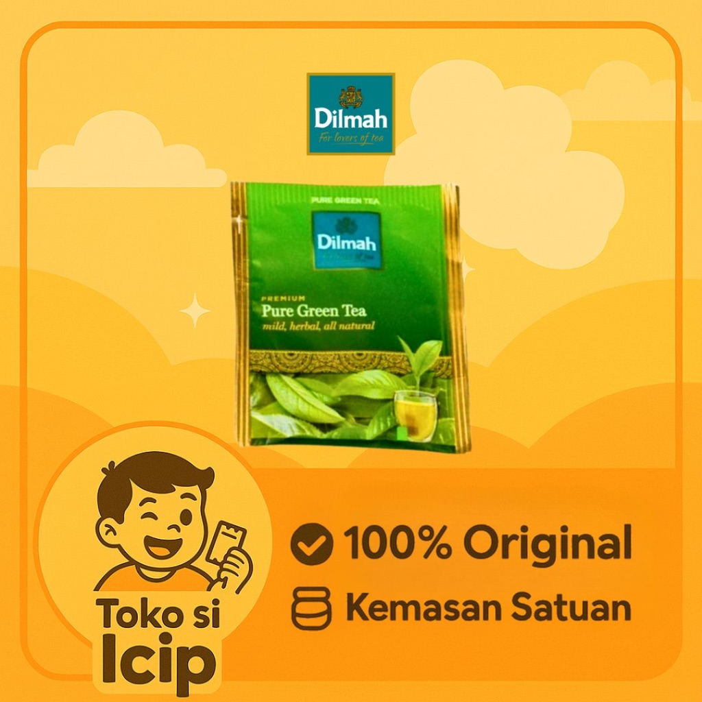 

[Sachet] Dilmah Pure Green Tea Teh Hijau Celup 1.5gr Eceran Original BPOM