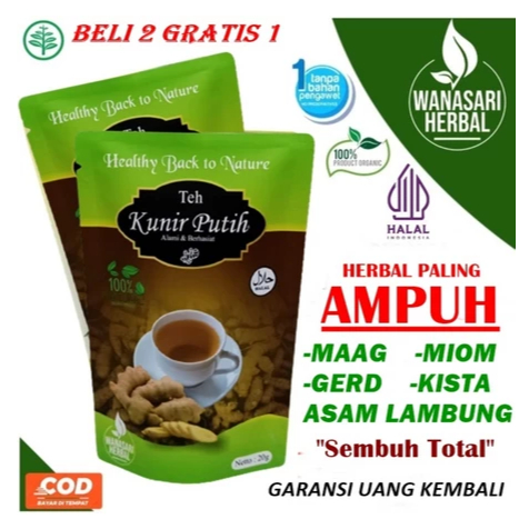 

Teh Kunir Putih Asli Kunyit Putih Obat Asam Lambung Maag