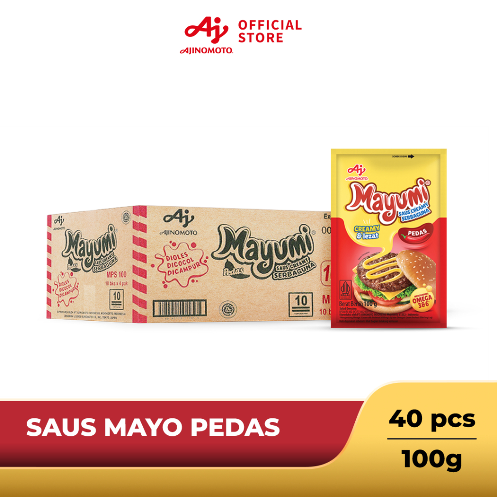 

MAYUMI® Mayonaise Saus Mayo Pedas Sachet 100g - 1 Karton