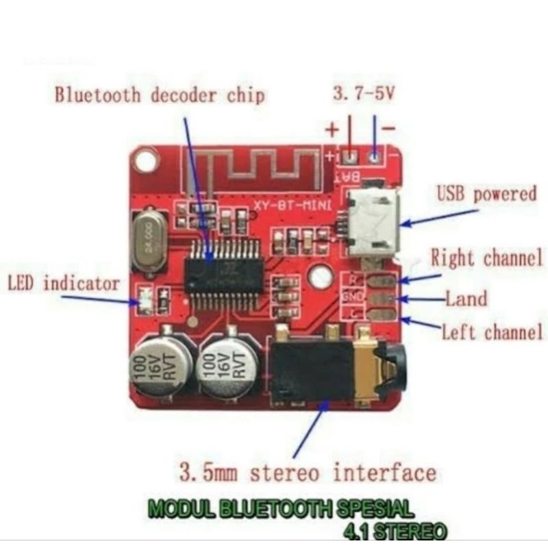XY-BT MINI MODULE Bluetooth audio reciever Board MP3 amplifier music