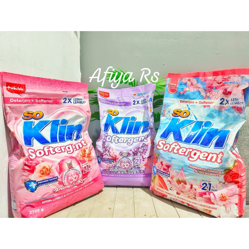 So Klin Deterjen Bubuk / So Klin Softergent / Deterjen Cuci Baju 2,7kg