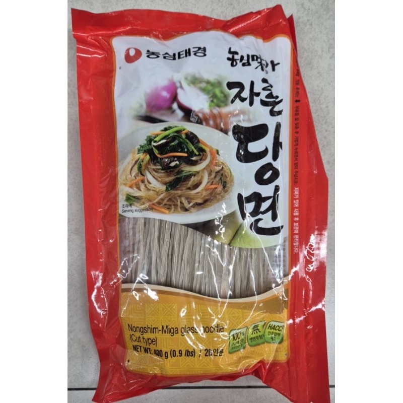 

Mie Yang Kenyal Dan Elastis Tipe Potong (Sohun) NONGSHIM Miga Glass Noodle Cut Type 400g - HK. (Can Use Vegan / Dapat Untuk Vegetarian).