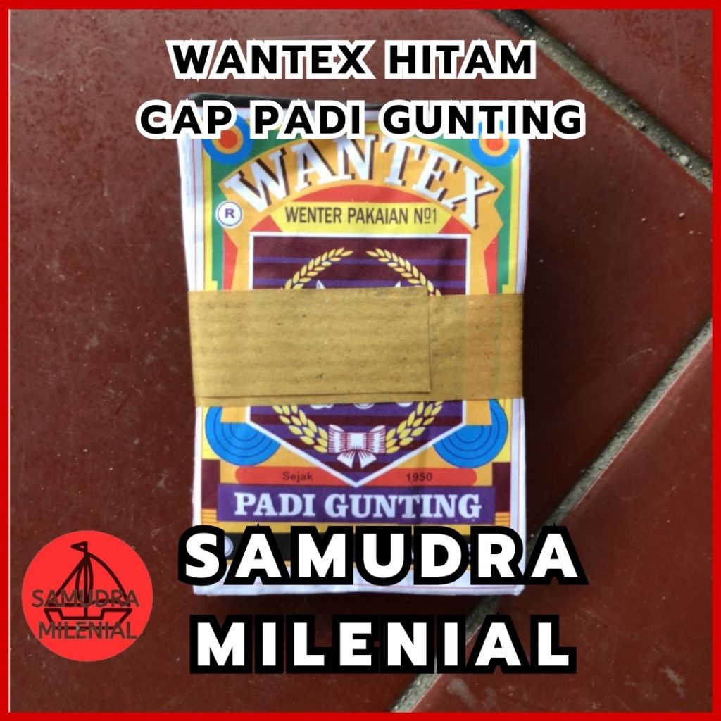 Wantex HITAM Pewarna Pakaian / Wantex Padi Gunting HITAM Pewarna Kain / Jaring