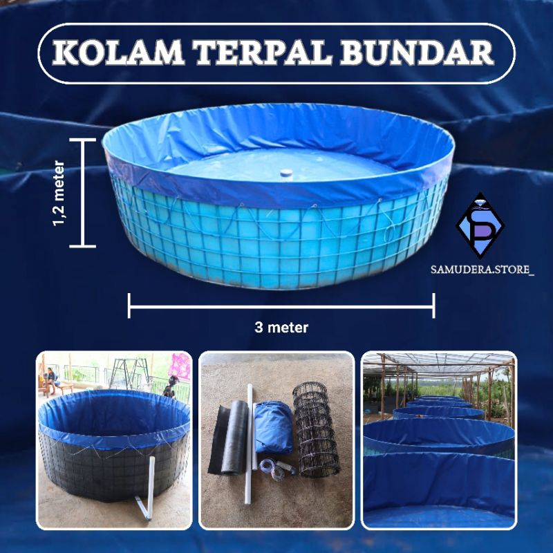KOLAM TERPAL BUNDAR DIAMETER 3 || KOLAM MURAH BERKUALITAS