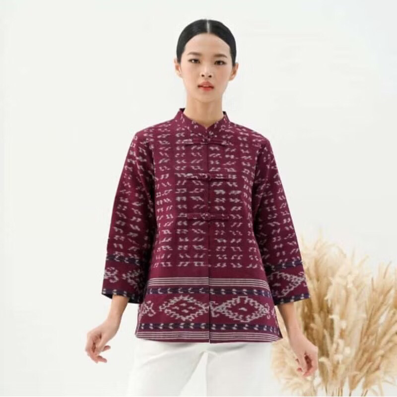 Outer Baju Wanita Etnik Tenun Ikat Jepara