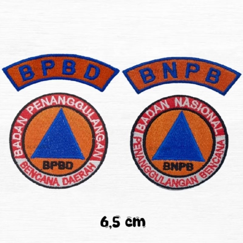 LOGO BORDIR BPBD DAN BNPB PATCH TERBARU