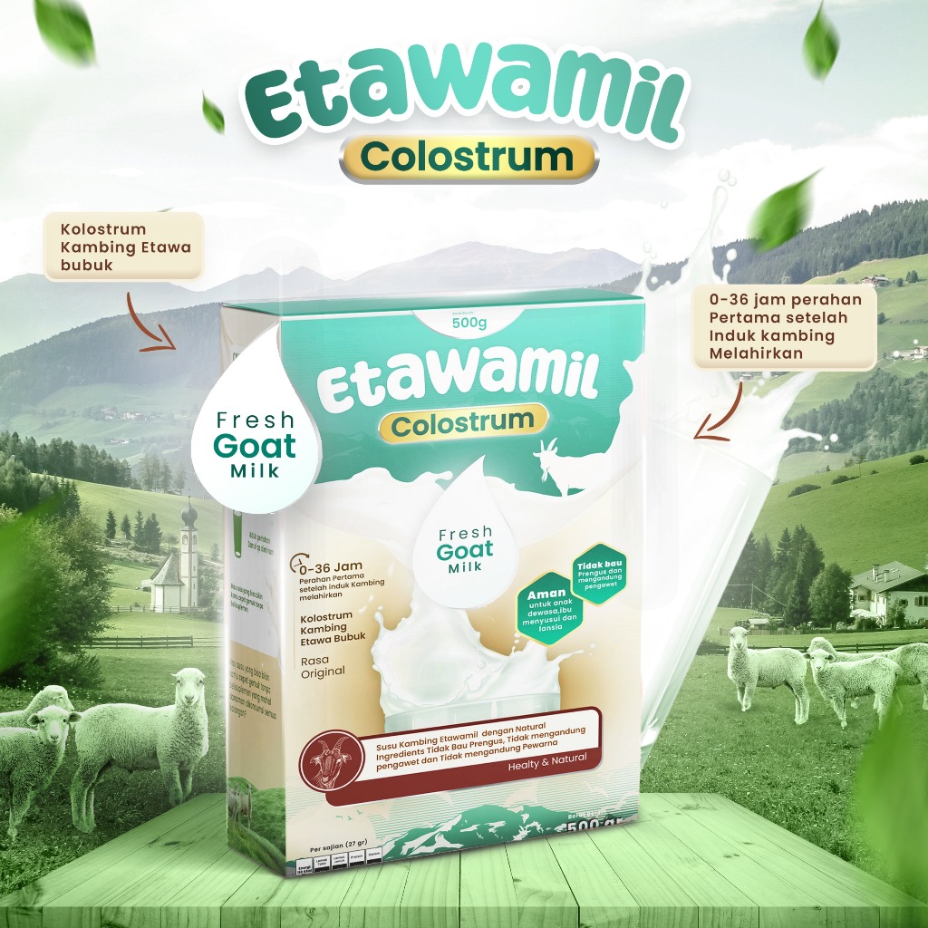 

ETAWAMIL COLOSTRUM - Susu Kambing Etawa Kolostrum Premium Halal BPOM 500 gram