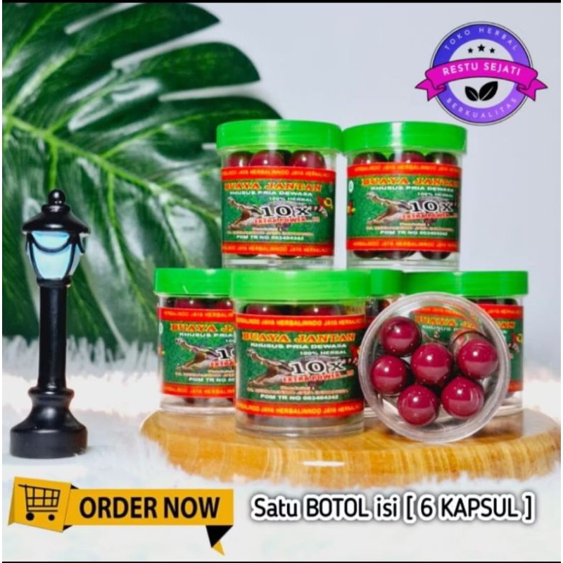 kapsul BUAYA JANTAN original 1 botol isi 6 butir