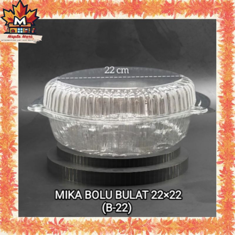 Maple Kitc - Mika Kue Bolu Siffon Bulat Bundar Plastik Ukuran 22 × 22 (B-22) / 25 × 25 cm (B-25)