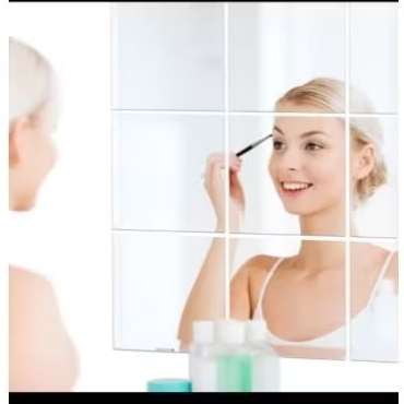 Stiker Dinding Kaca Cermin / Mirror Wall Sticker Dinding / Cermin Sticker Dinding / Cermin