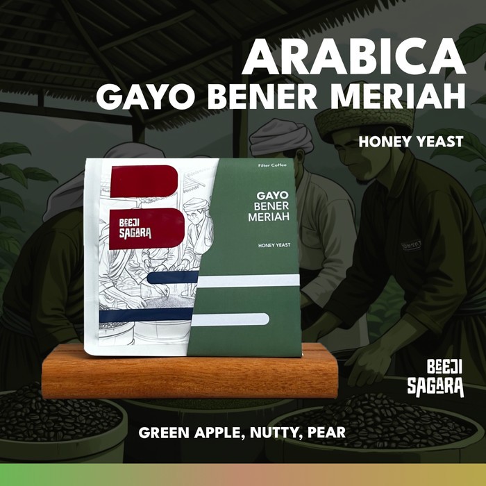 

Kopi Arabika Gayo Bener Meriah - Gayo Honey Yeast- 200 gram - (Biji/Bubuk)- Medium Roast