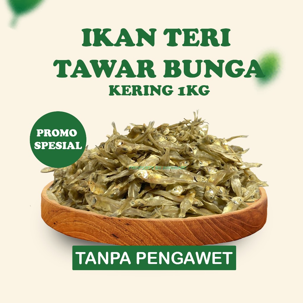 

Teri Bunga Tawar Kering 1kg - Ikan Teri Kualitas Premium Asli Lampung - COD | MPASI