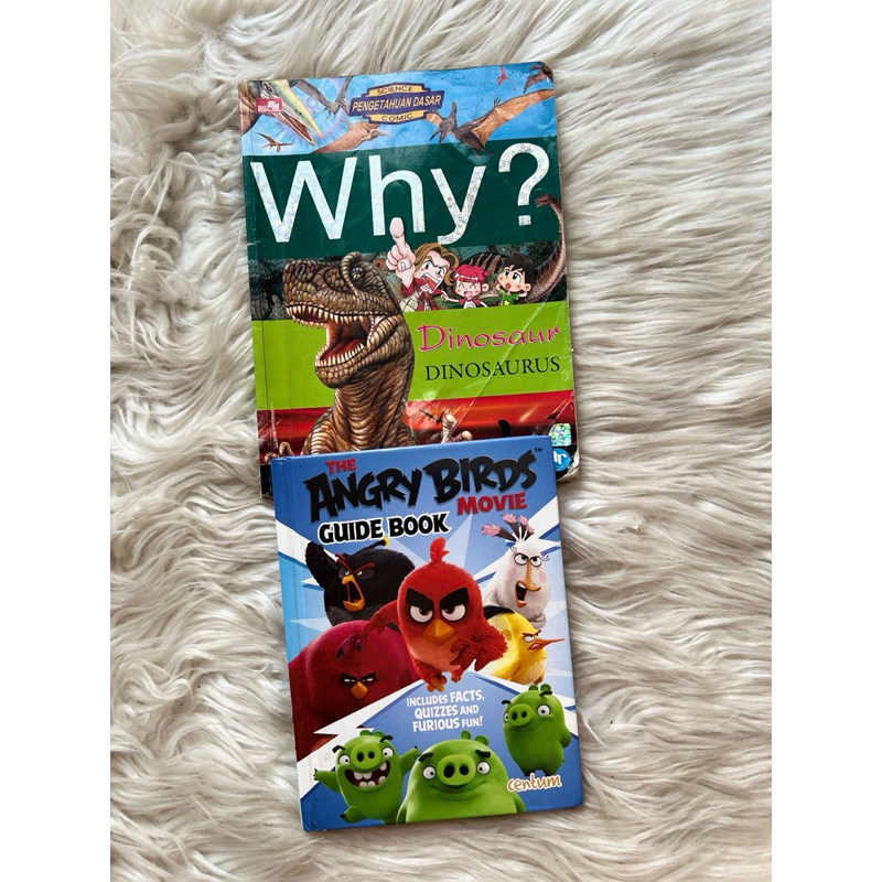 Buku Cerita Anak 2in one dinosaurus dan Angry birds