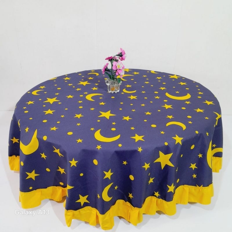 Taplak Meja Bulat Bundar Oshin Tamu Makan Minimalis Alas Meja Murah .