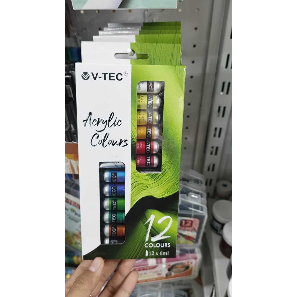 

V-TEC Acrylic Paint VT-612 / Cat Akrilik V-TEC set (12x6ml) - 12 Warna TV0200472 / Cat akrilik / Cat Acrylic