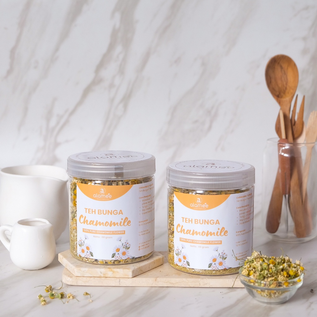 

ALAMEE Teh Chamomile Kering Camomile Tea Flower Bunga Kamomile Dried Flower Organik 60gr