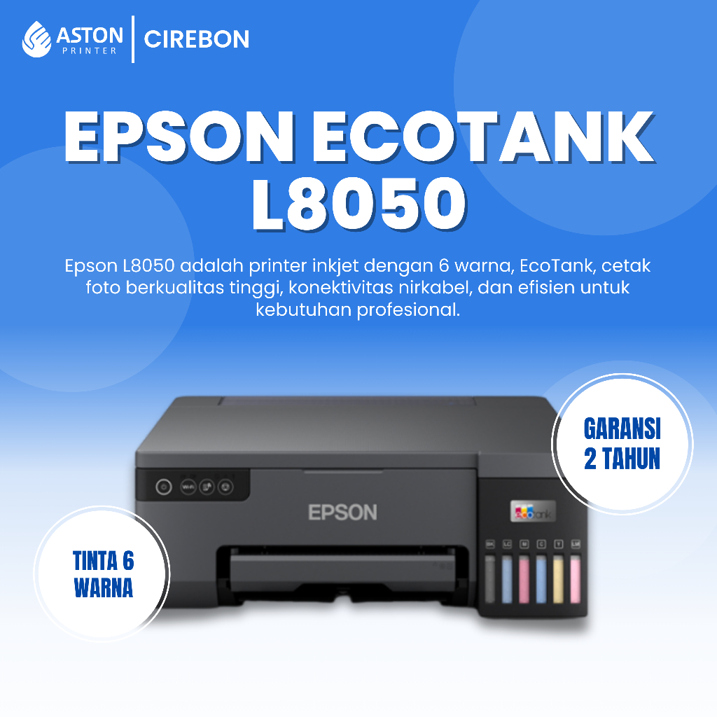 Printer Epson EcoTank L8050 - Printer 6 Warna Wireless