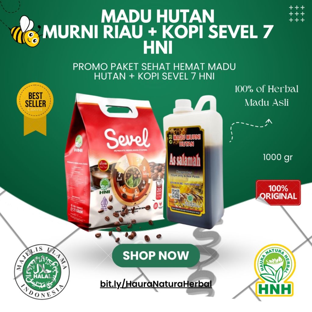 

Kopi Sevel 7 HNI + Madu Hutan Murni Paket Sehat Hemat