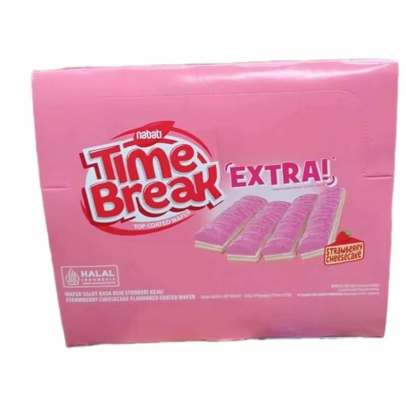 

NABATI TIME BREAK EXTRA RASA STRAWBERY KEJU CHEESE CAKE NETTO 10 PCS X 27 GR