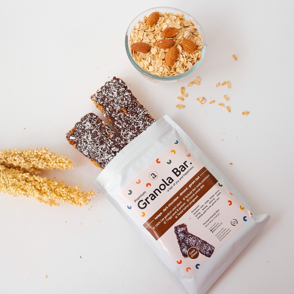 

ALAMEE Snack Sehat Granola Bar - Coco Choco Cemilan Diet Healthy Snackbar Camilan 80gr