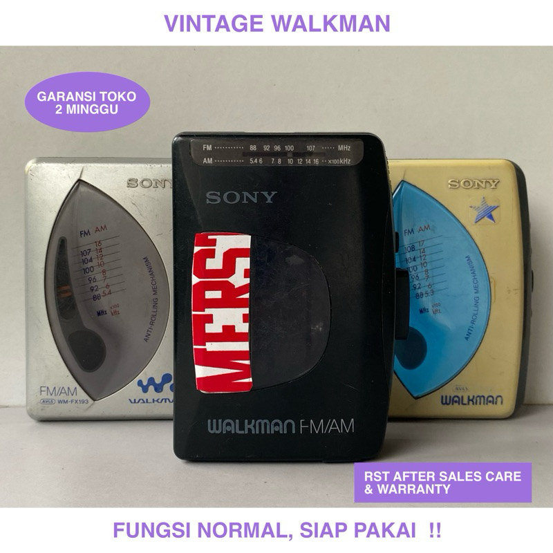 Vintage Walkman. | Sony WM-FX193 & WM-FX10 | Stereo Cassette Player
