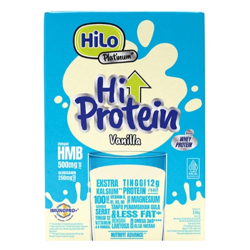 

HiLo Platinum HMB Minuman Susu bubuk whey Rasa Vanilla 336 gram