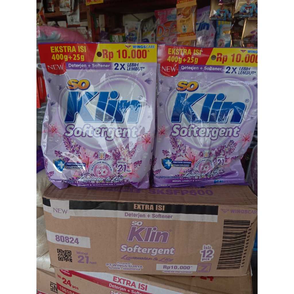 1 Dus Soklin Bubuk 425 Gr Kemasan 10000 isi 12 pcs