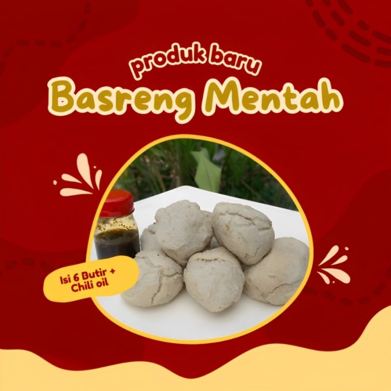 

Basreng mentah + Chili Oil Isi 6 Butir