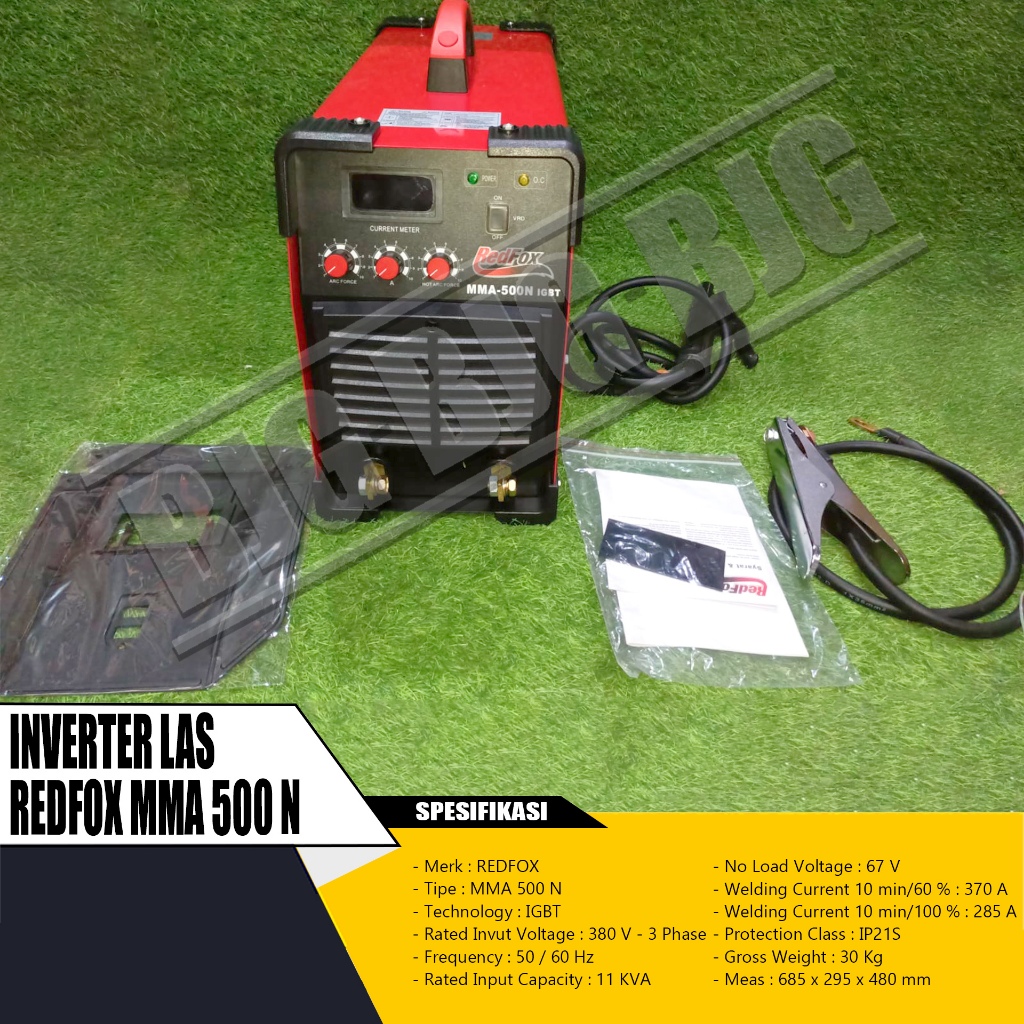 MESIN LAS / INVERTER LAS REDFOX MMA 500 IGBT - 3 PHASE