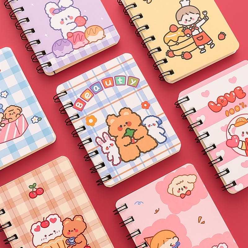 

<SHAF> Buku Catatan Motif Murah/ Buku Diary Motif/ Notebook Ring Motif Kartun/ Buku Catatan Memo Spiral