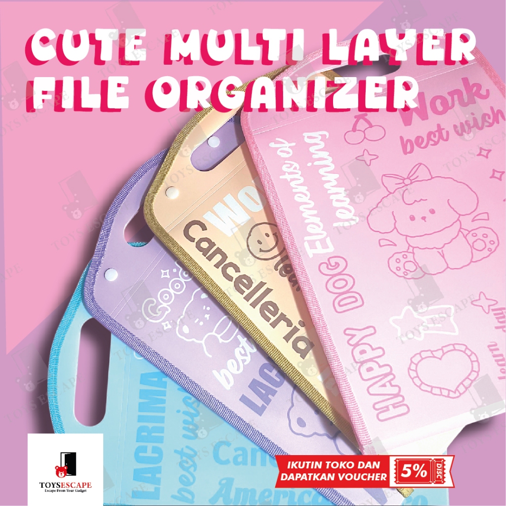 

CUTE MULTI LAYER FILE HOLDER/MAP HOLDER/FILE ORGANIZER